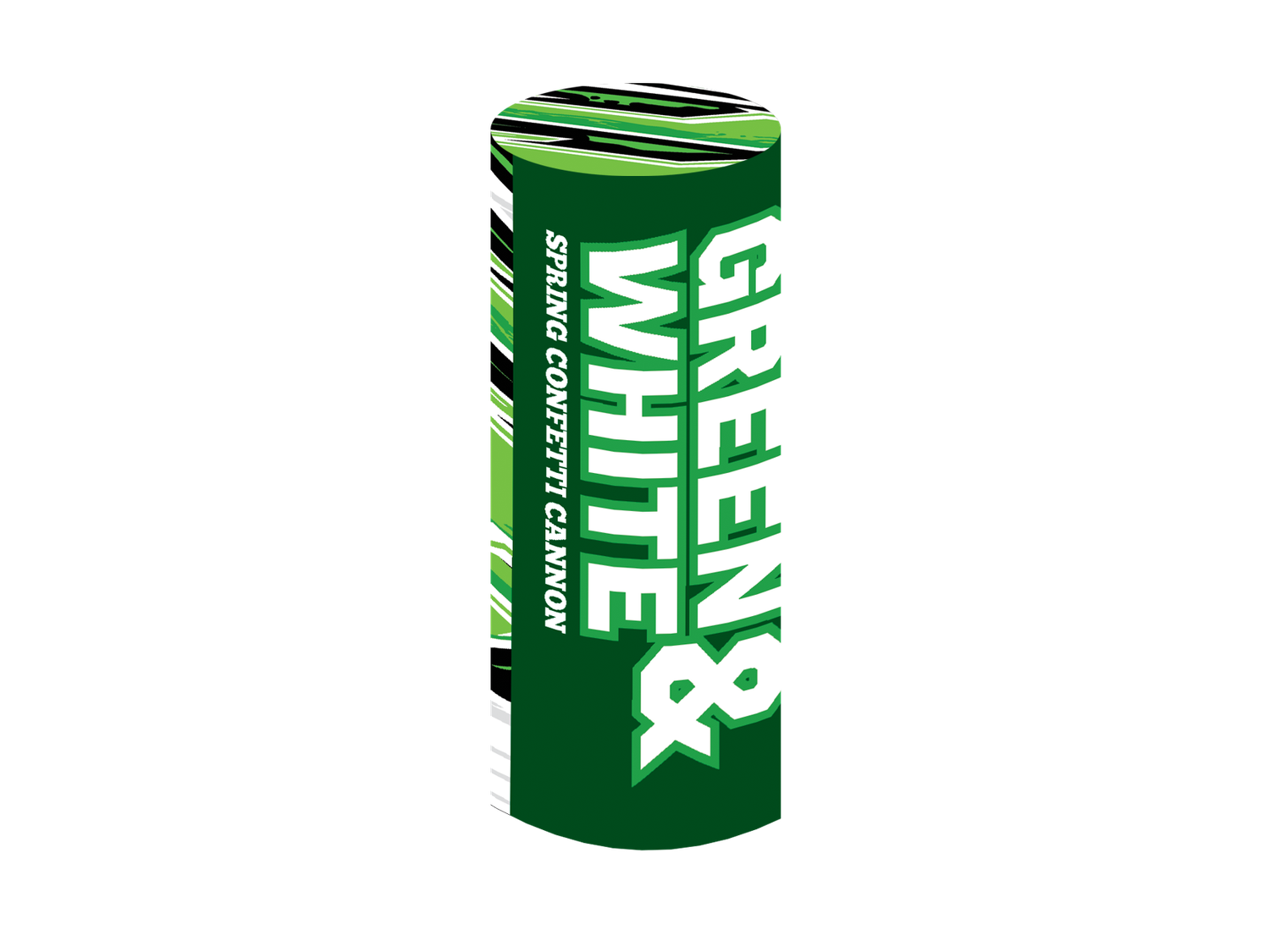 SPRING CONFETTI CANNON - GREEN AND WHITE