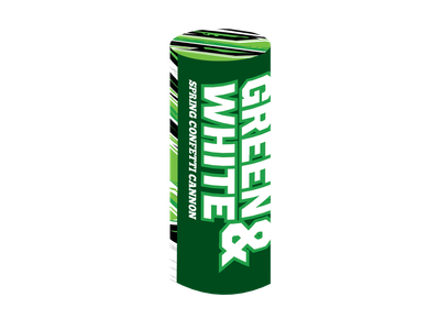SPRING CONFETTI CANNON - GREEN AND WHITE