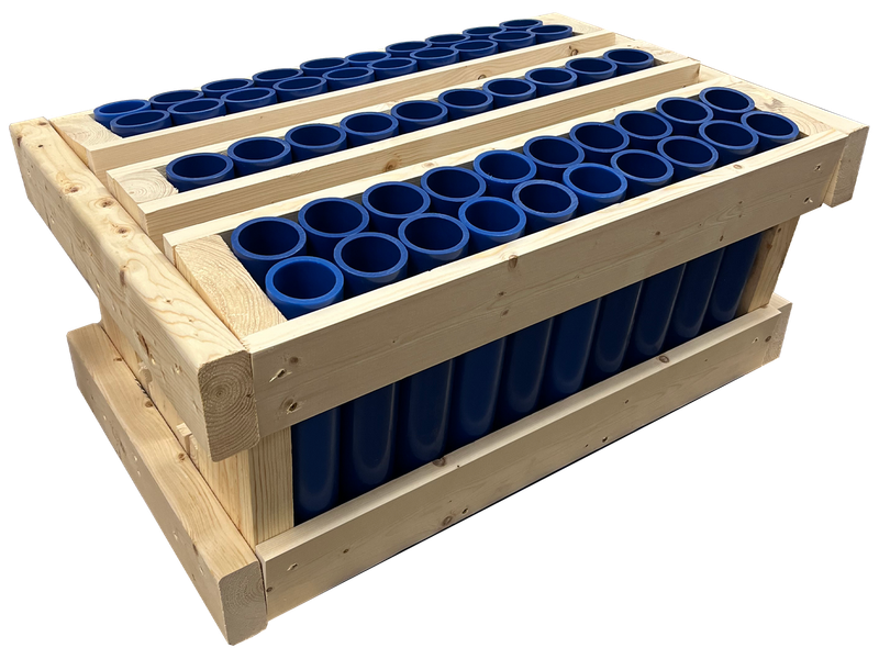 50 SHOT DOUBLE ROW FAN w HDPE TUBES