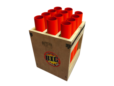 12 TUBE RACK 1.5" SHELL - RED FIBERGLASS