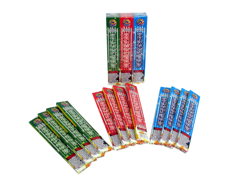 10" METAL COLORED SPARKLERS