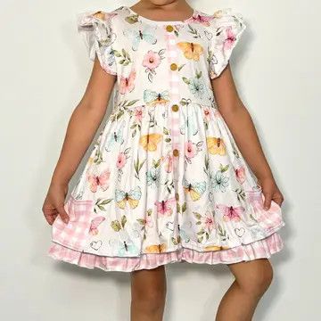 Butterfly Petals Girls Dress