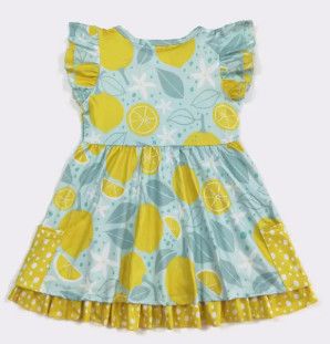 Lemon Blossoms Girls Dress