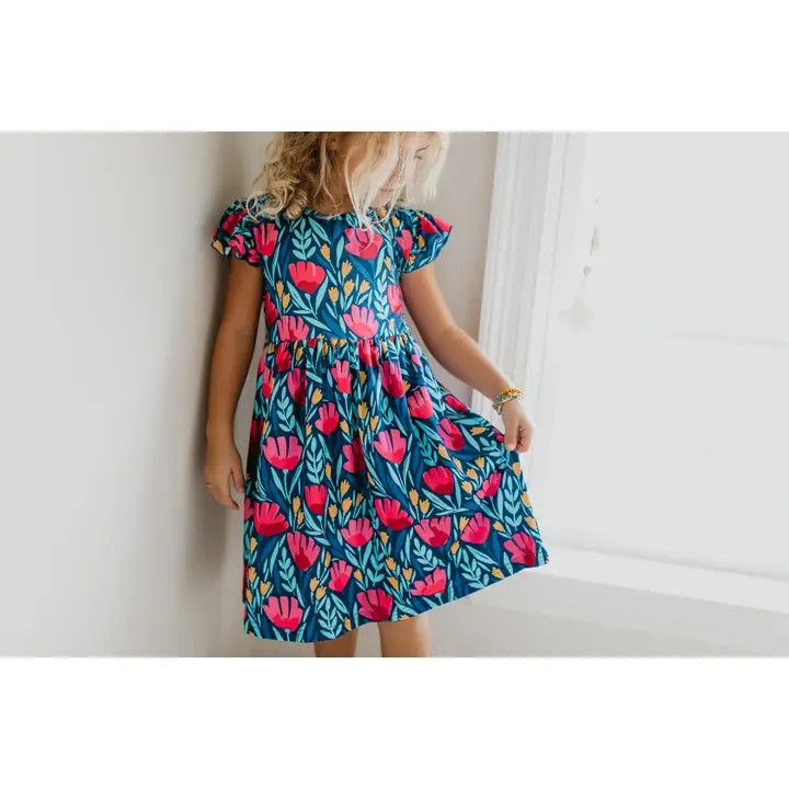 Blue Flutter Dress