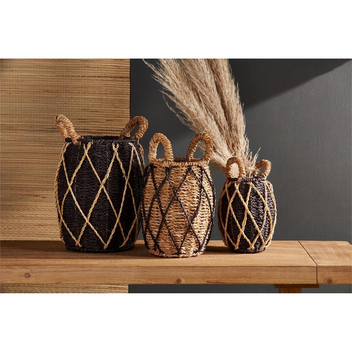 Black Two-Tone Baskets