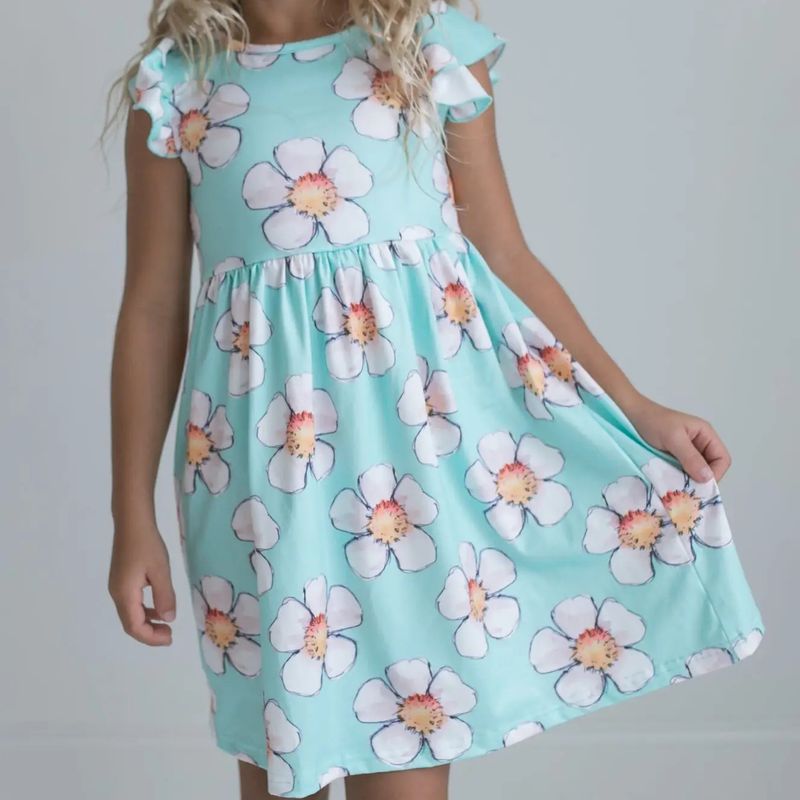Mint Floral Spring Dress