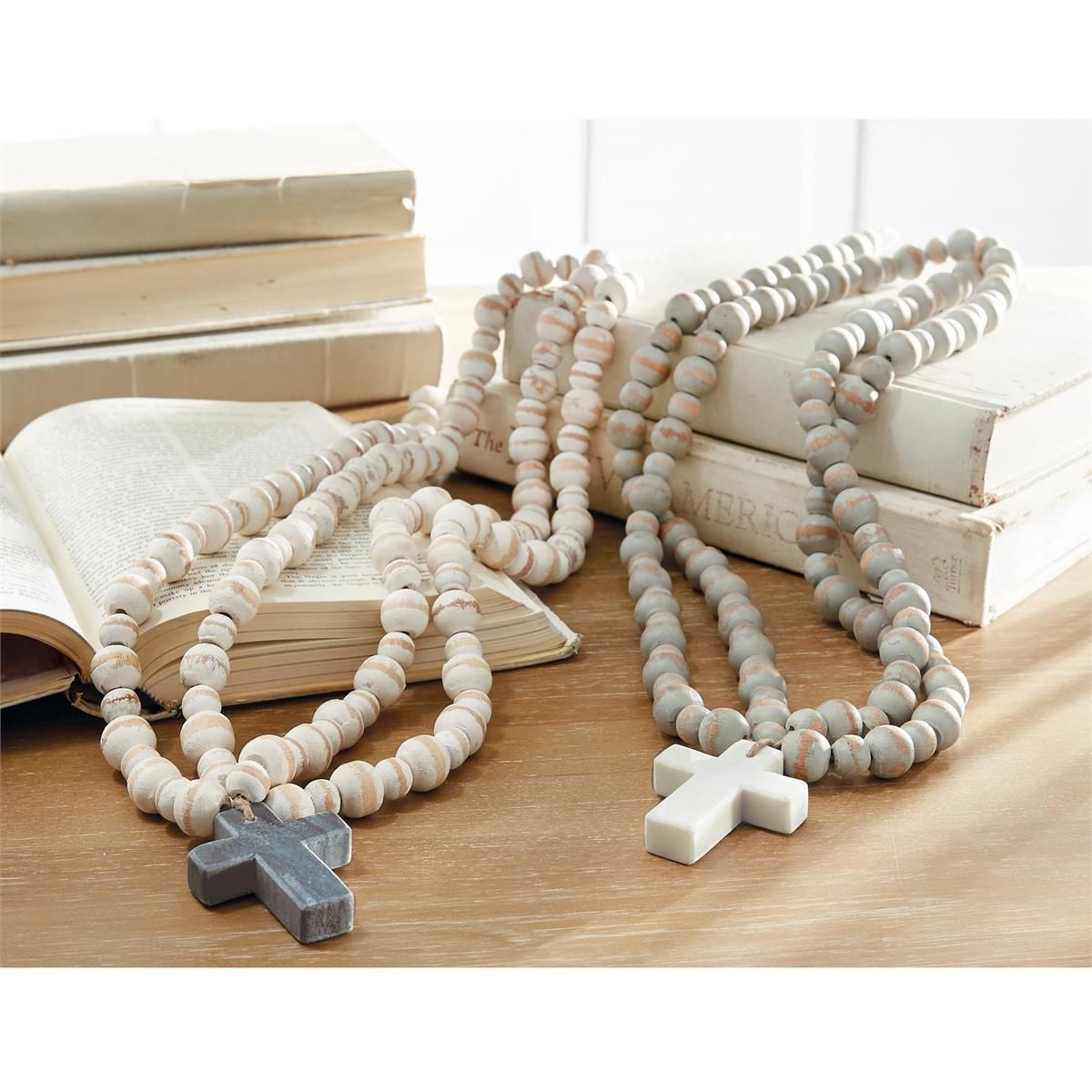 Marble Cross Blessing Beads (2 Colors)