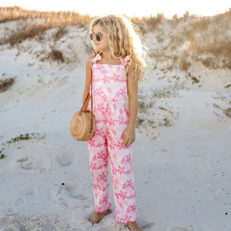 Pink Floral Jumpsuit
