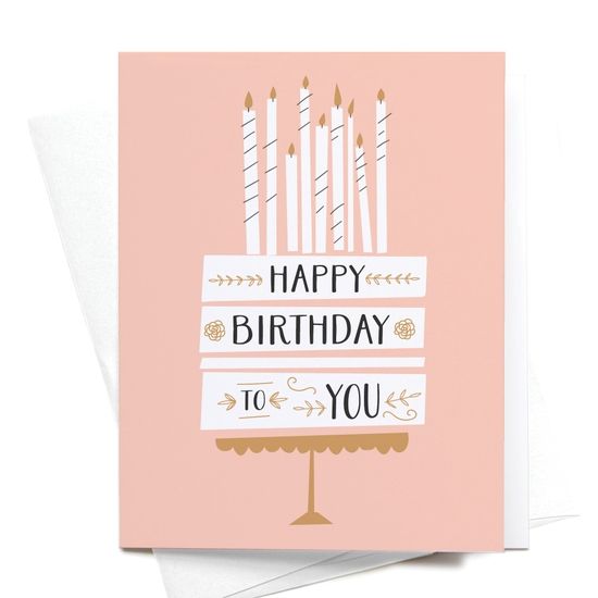 Cake and Candle Birthday Card