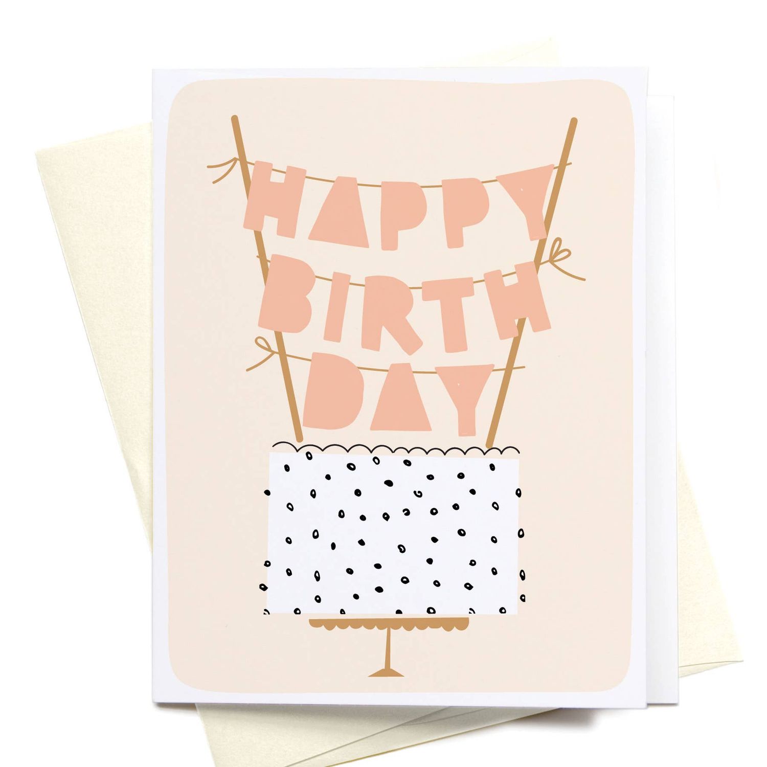 Happy Birthday Cake Topper Greeting Card