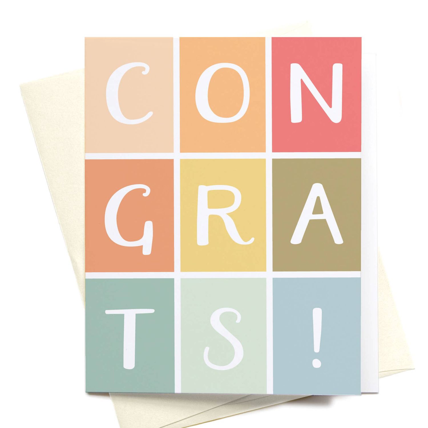 Congrats Colorblock Greeting Card
