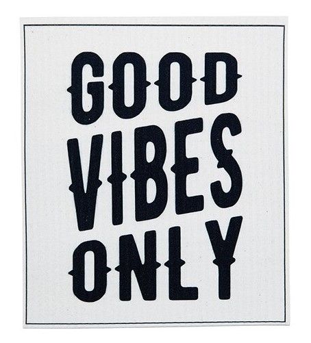 Good Vibes Only Swedish Dish Cloth