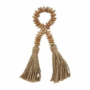 Brown Beaded Tassel Napkin Ring