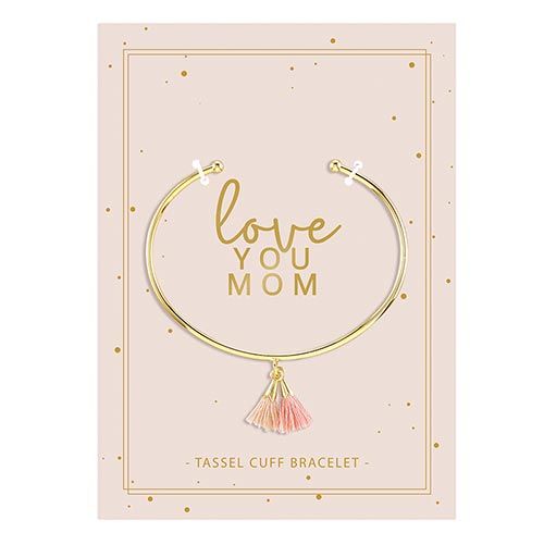 Love You Mom Cuff Bracelet