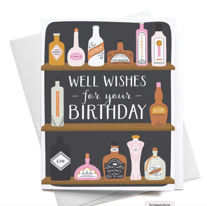 Well Wishes Birthday Bar Shelves Card