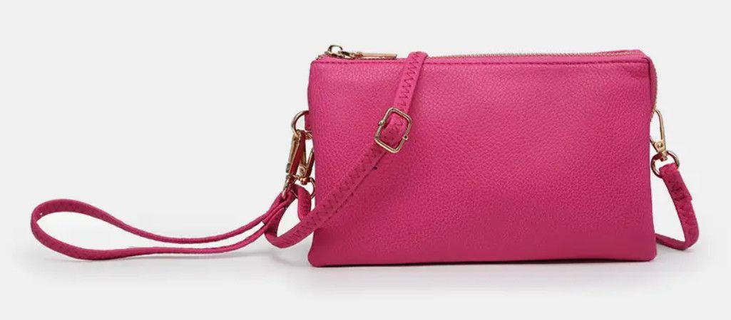 Hot Pink Riley Crossbody Wristlet