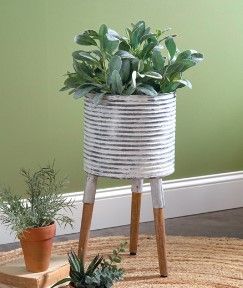 Pressed Tin Plant Stand