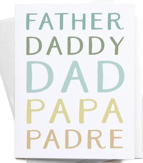Father Daddy Dad Papa Padre Greeting Card