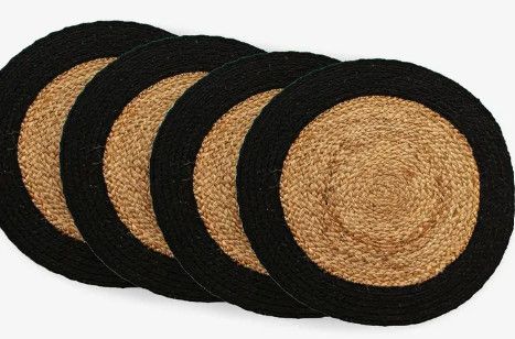 15&quot; Natural and Black Placemat