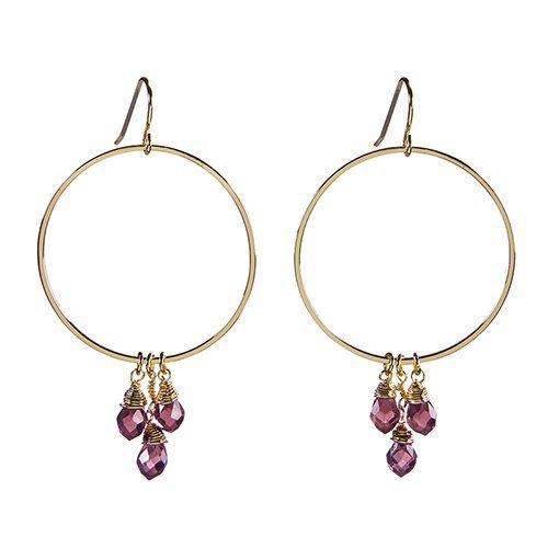 Dangle Hoops Violet