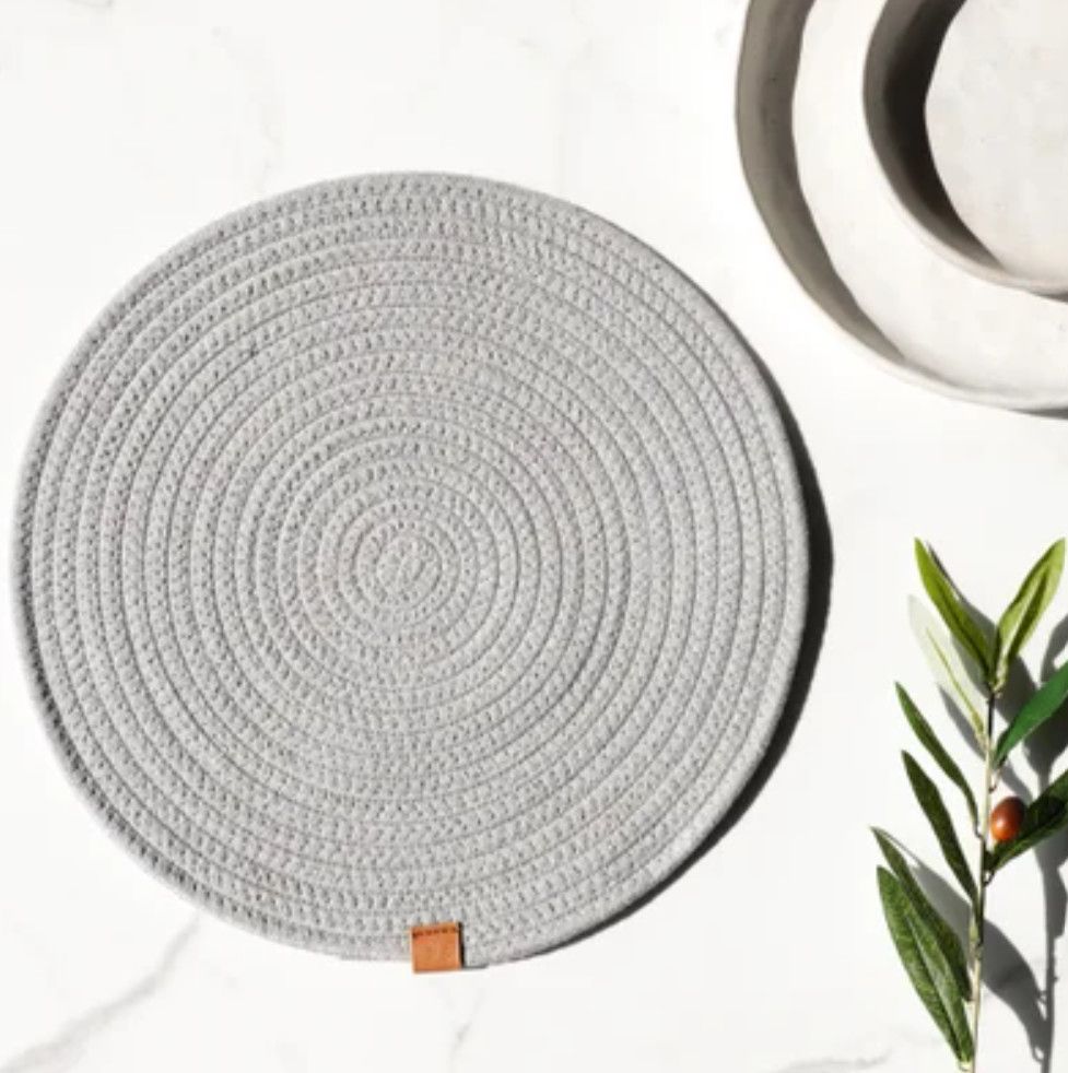 13&quot; Grey Round Placemat