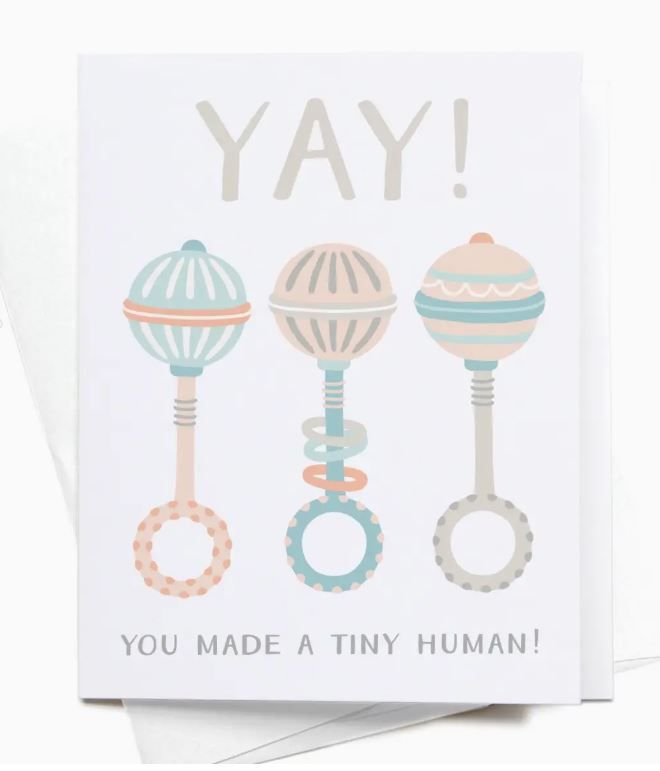 Yay! You made a tiny human greeting card