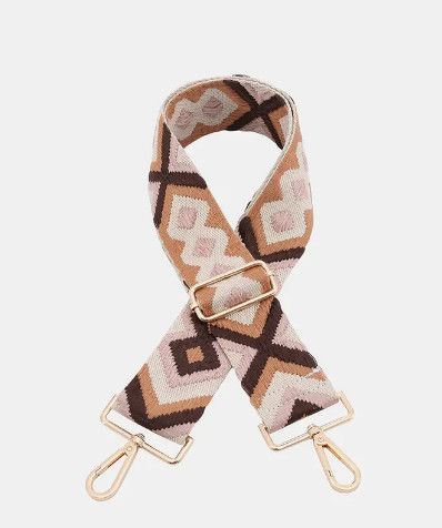 Camel and Pink Bohemian Crossbody Strap