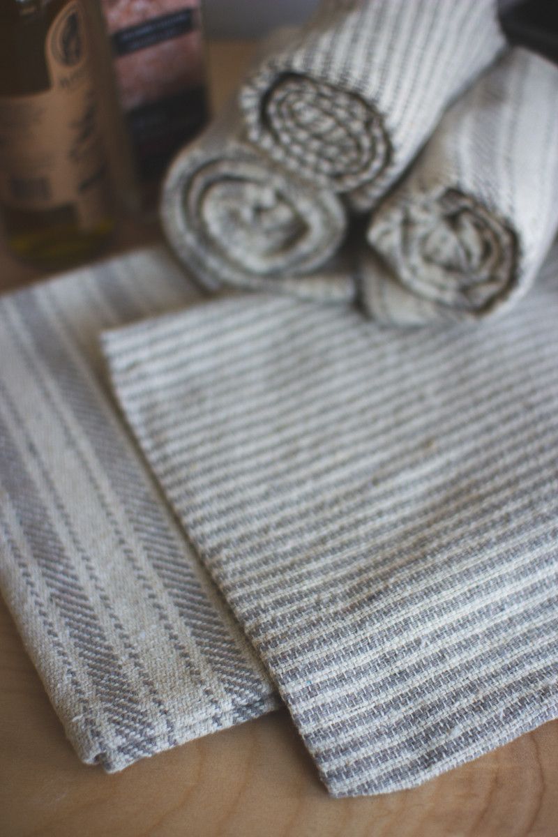 Gray Striped Napkin