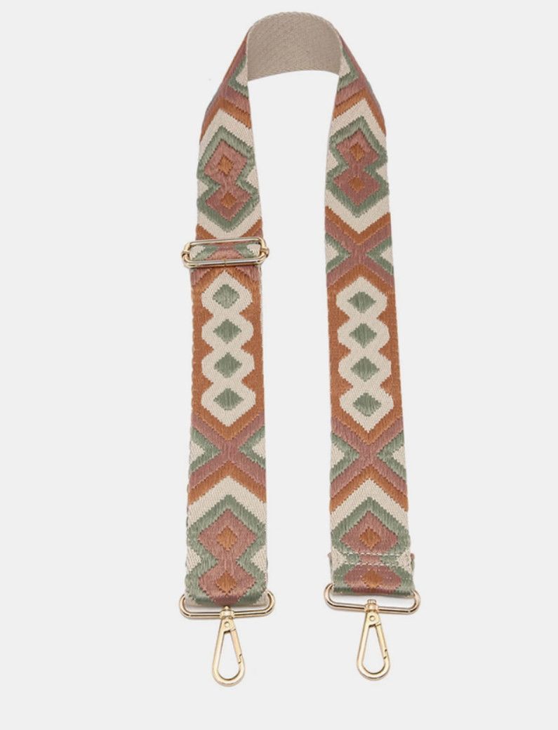 Camel and Sage Bohemian Crossbody Strap