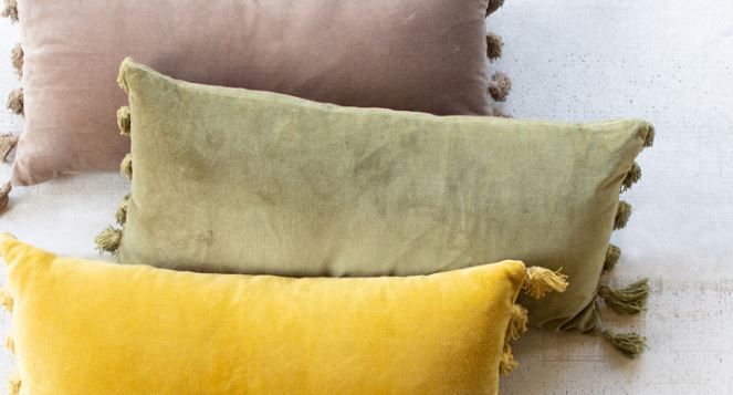 Cobblestone Velvet Lumbar Pillow