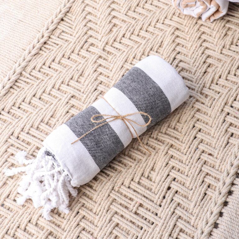 Black Striped Throw Blanket