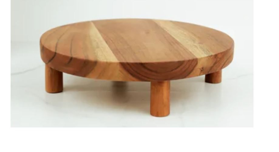 11&quot; Acacia Round Serving Board