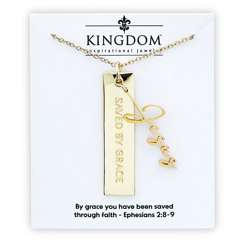 Name Plate Jesus Necklace