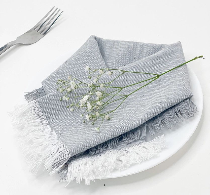 18&quot; Grey Chambray Napkin