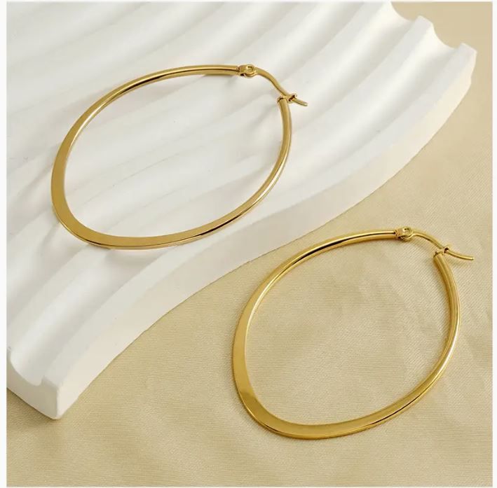18K Gold Plated Titanium Steel Earrings