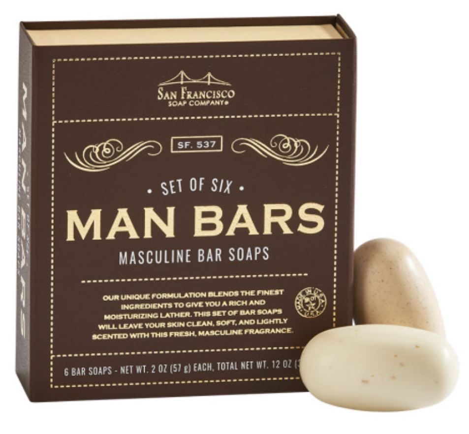Man Bar set of 6 bean soaps