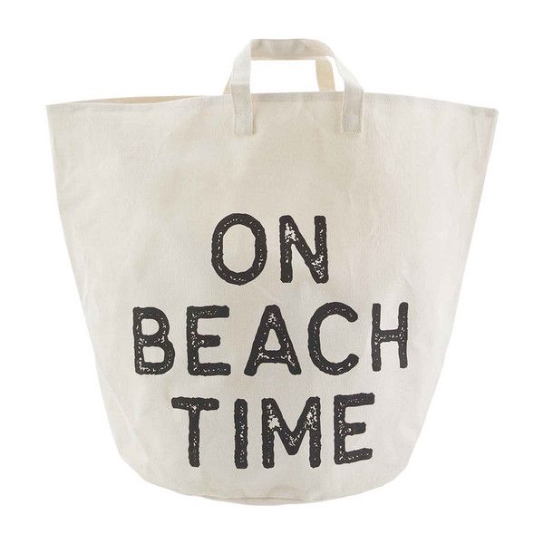 On Beach Time Canvas Tote