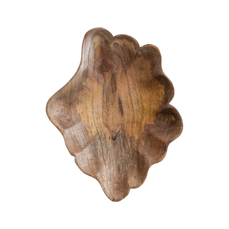 Mango Wood Scalloped Bowl