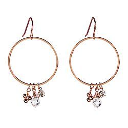 Rose Gold Dangle Hoops