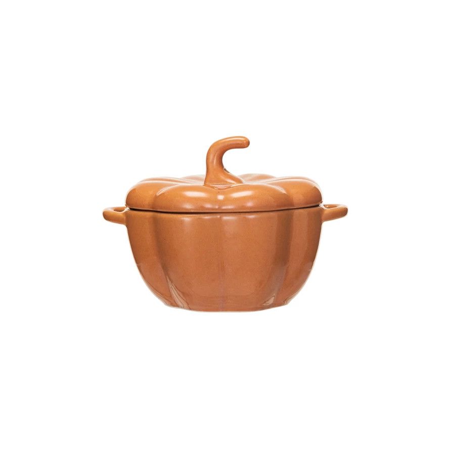 Orange Stoneware Pumpkin Baker