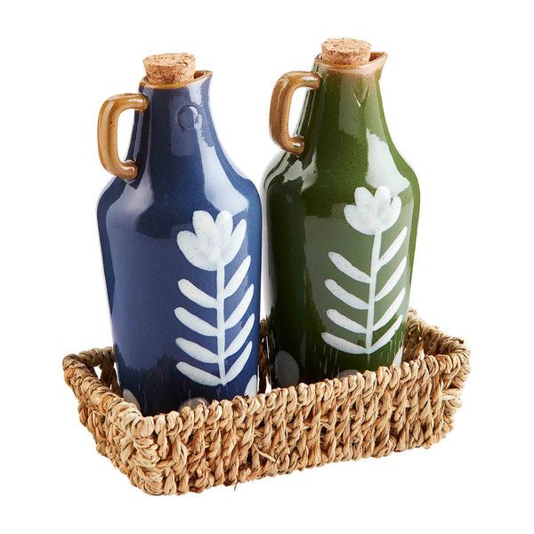 Floral Oil and Vinegar Set