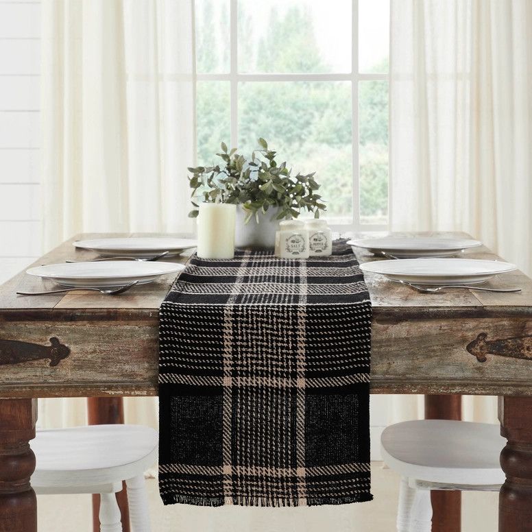 60&quot; Eston Black Table Runner