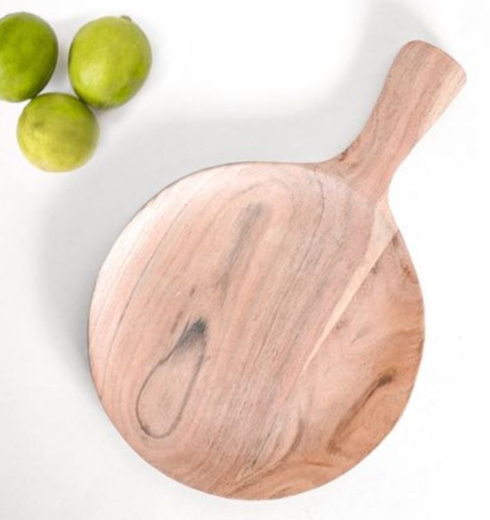 11.8&quot; Natural Wood Serving Tray