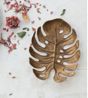 Decorative Pewter Monstera Leaf