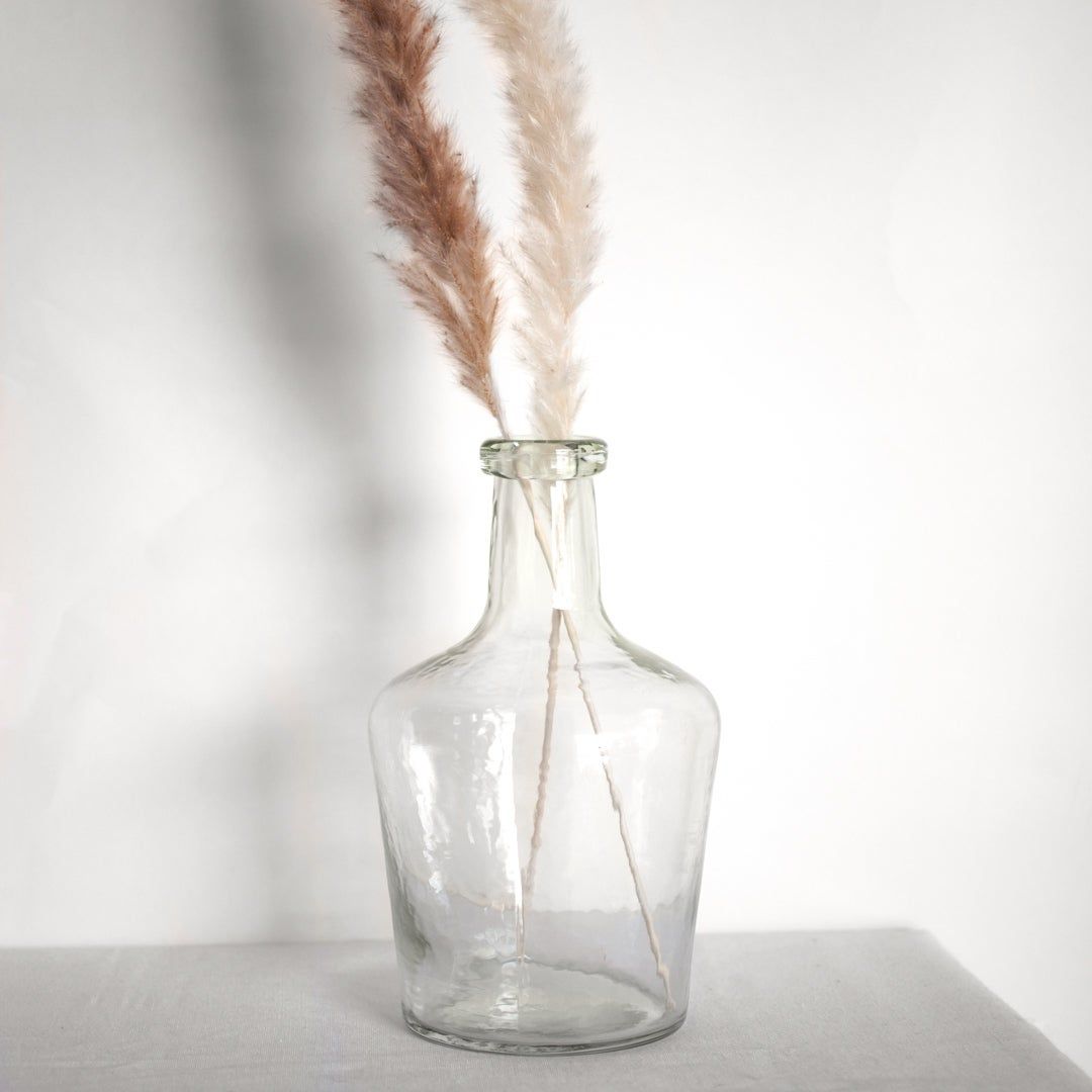 10&quot; Light Grey Green Glass Vase