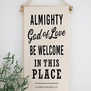 Hanging Scroll Banner - Almighty God of Love