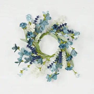 12&quot; Blue and White Flowers Ring