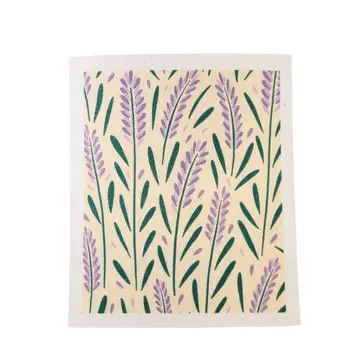 Lavender Flowers Swedish Dishcloth