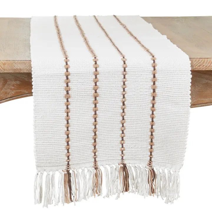 72&quot; Natural Striped Runner