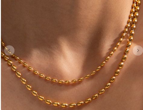 18K Gold Non-Tarnish Layered Chain Necklace